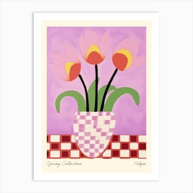Spring Collection Tulips Flower Vase 2 Art Print