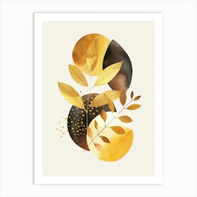 Autumn Leaves Watercolor Painting 4 Art Print