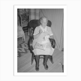 Mother Of Tenant Purchase Client Piecing A Quilt, Maricopa County, Arizona By Russell Lee Art Print
