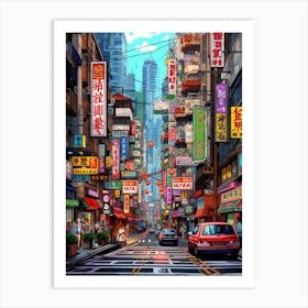 Taipei Pixel Art 2 Art Print