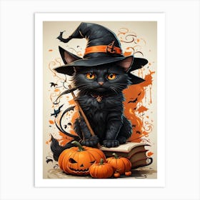 Black cat Art Print