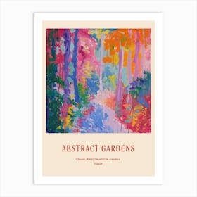 Colourful Gardens Claude Monet Foundation Gardens France 7 Red Poster Art Print