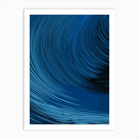 Abstract Blue Wave 1 Art Print