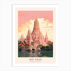 The Wat Arun Bangkok Thailand Travel Poster Art Print