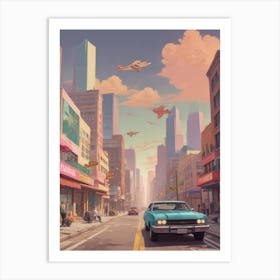 Futuristic Cityscape 3 Art Print