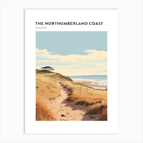 The Northumberland Coast Path England 2 Hiking Trail Landscape Poster Art Print