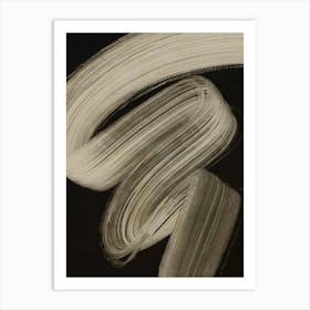 Beige Strokes No 2 Art Print