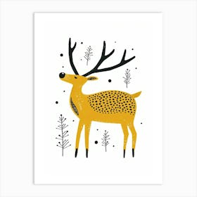 Yellow Elk 1 Art Print