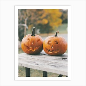 Carved Pumpkins Art Print