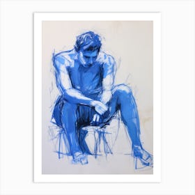 'Blue Man' Art Print