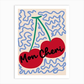 Mon Cheri Retro Print Art Print