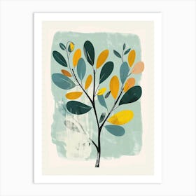 Banyan Tree Flat Illustration 2 Art Print