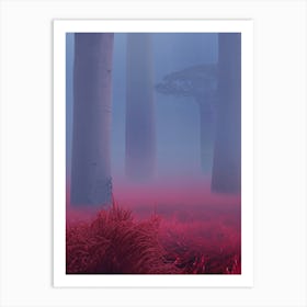 Red Grass In The Forest Art Print