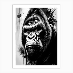 Angry Gorilla Gorillas Graffiti Style 1 Art Print