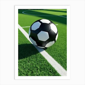 Soccer Ball On The Field 4 Art Print