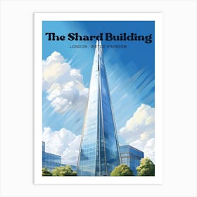 The Shard Building London Architecture Modern Travel Illustration Art Print