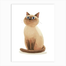European Shorthair Cat Clipart Illustration 1 Art Print