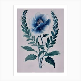 Blue Flower 1 Art Print