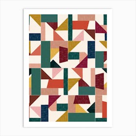 Tangram Wall Tiles 01 Art Print