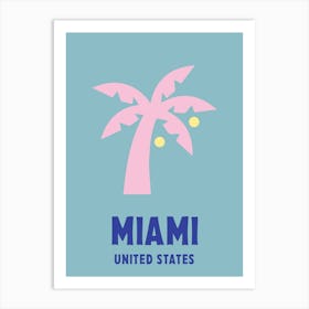 Miami, United States, Graphic Style Poster 3 Art Print