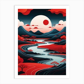 Japanese Landscape 5 Art Print