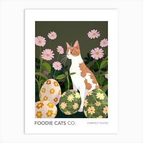 Foodie Cats Co Cat And Easter Eggs 2 Art Print