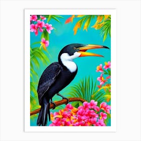 Cormorant Tropical bird Art Print