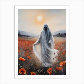 Ghost In The Poppy Fields Painting (11) Art Print