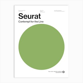 Seurat, Contempt for the line Art Print