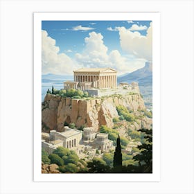 The Parthenon's Athens Skyline Vista Art Print