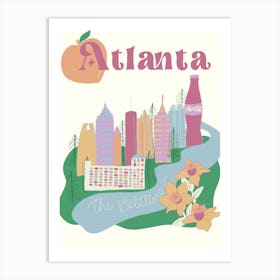 Iconic Atlanta inspired wall art Art Print