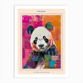 Kitsch Panda Collage 3 Poster Art Print