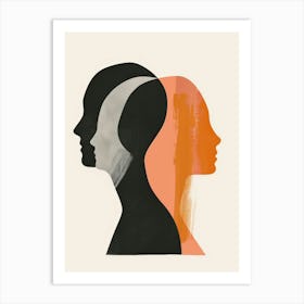 Portrait Of Two People Art Print