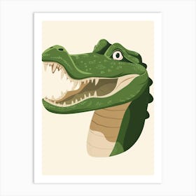 Alligator Head 3 Art Print