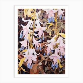 Lobelia 3 Flower Painting Art Print