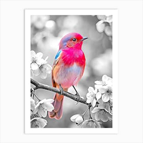 Pink Bird (3) Art Print