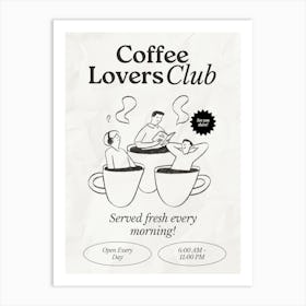 Coffee Club Kitchen | Coffee Lover’s Club | Coffee Bar Art Print