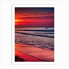 Photograph - Sunset At The Beach Art Print