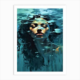 In Water - Underwater Woman Art Print