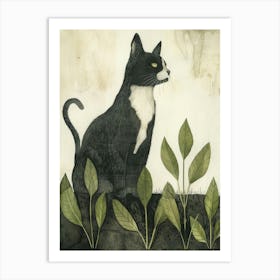 Cat In The Garden 19 Art Print