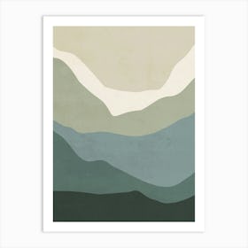 Abstract Mountains - Vc01 Art Print