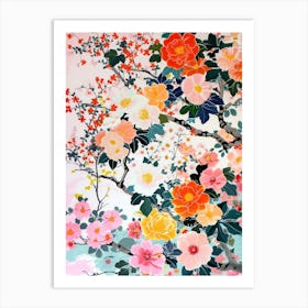 Great Japan Hokusai Japanese Flowers 16 Art Print