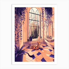 Cat In A Room Art Print