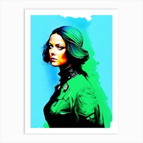 Beautiful Policewoman 4 Art Print