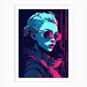 Cyberpunk Girl Art Print