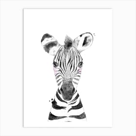 Safari Babies Zebra Art Print