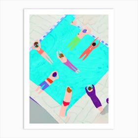 Swimmers Pool 3 Art Print