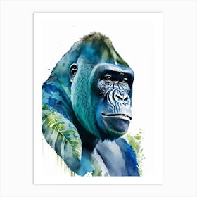 Cheeky Gorilla Gorillas Mosaic Watercolour 2 Art Print