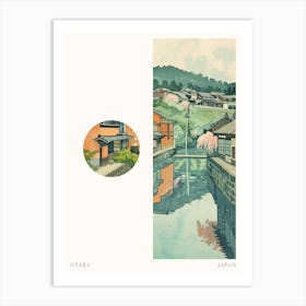 Otaru Japan 5 Cut Out Travel Poster Art Print