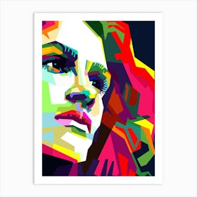 Julia Roberts Hollywood Movie Actress Pop Art WPAP Art Print